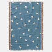 ランダムかわいいかわいいスカルド淡い色のツ青 スローブランケット (正面縦)