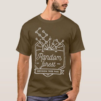 ランダムなフォレストの白い線 Tシャツ