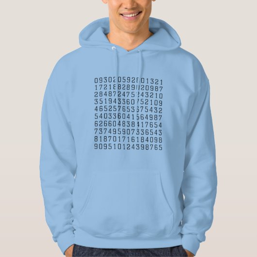 ランダムな数字 パーカ (正面)