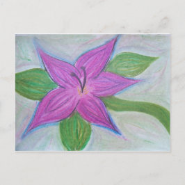 ランダムな紫の花のポストカード ポストカード