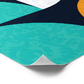 ランダムな色の三角形のパターン生成A ポスター (角)