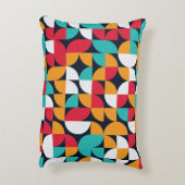 ランダムな色の三角形を持つパターン生成A アクセントクッション (裏面(縦))