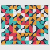 ランダムな色の三角形を持つパターン生成A ラッピングペーパー (フラット)