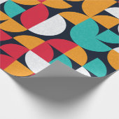 ランダムな色の三角形を持つパターン生成A ラッピングペーパー (角)