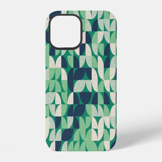 ランダムな色の4分の1円、生成。 iPhoneケース (裏面)