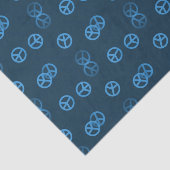 ランダムな青の平和記号パターン 薄葉紙 (詳細)