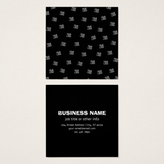 ランダムに配置されたデザイン、ビジネスロゴまたはイメージ (正面&裏面)