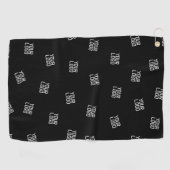 ランダムに配置されたデザイン、ビジネスロゴまたはイメージ ゴルフタオル (横)