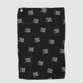 ランダムに配置されたデザイン、ビジネスロゴまたはイメージ ゴルフタオル (正面)