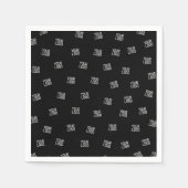 ランダムに配置されたデザイン、ビジネスロゴまたはイメージ スタンダードカクテルナプキン (正面)