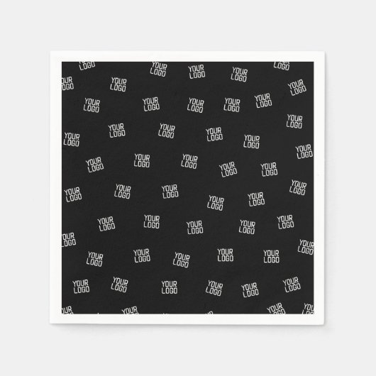 ランダムに配置されたデザイン、ビジネスロゴまたはイメージ スタンダードカクテルナプキン (正面)