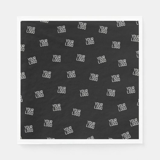ランダムに配置されたデザイン、ビジネスロゴまたはイメージ スタンダードランチョンナプキン (正面)