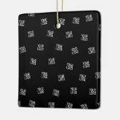 ランダムに配置されたデザイン、ビジネスロゴまたはイメージ セラミックオーナメント (左)