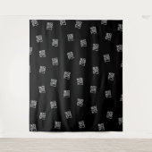 ランダムに配置されたデザイン、ビジネスロゴまたはイメージ タペストリー (正面)