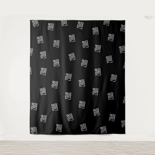 ランダムに配置されたデザイン、ビジネスロゴまたはイメージ タペストリー (正面)