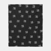 ランダムに配置されたデザイン、ビジネスロゴまたはイメージ フリースブランケット (正面)