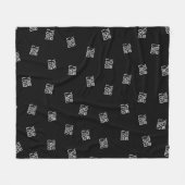 ランダムに配置されたデザイン、ビジネスロゴまたはイメージ フリースブランケット (正面(横))