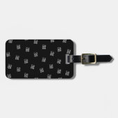 ランダムに配置されたデザイン、ビジネスロゴまたはイメージ ラゲッジタグ (正面横)