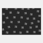 ランダムに配置されたデザイン、ビジネスロゴまたはイメージ ラッピングペーパーシート (正面2)