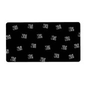 ランダムに配置されたデザイン、ビジネスロゴまたはイメージ ラベル (正面)