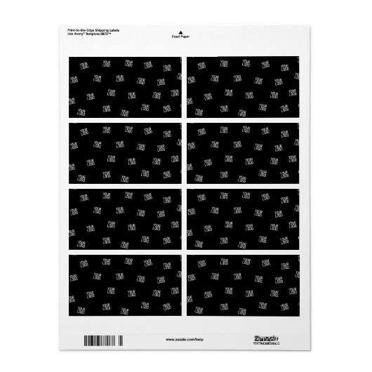 ランダムに配置されたデザイン、ビジネスロゴまたはイメージ ラベル (フルシート)