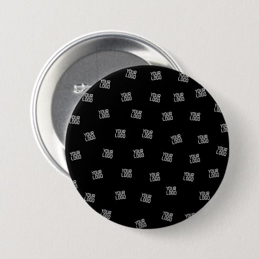 ランダムに配置されたデザイン、ビジネスロゴまたはイメージ 缶バッジ (正面&裏面)