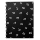 ランダムに配置されたデザイン、ビジネス ロゴまたは画像 ノートブック (正面)