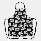 ランダムに配置されたロゴや任意の写真を探す エプロン (正面)