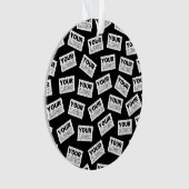 ランダムに配置されたロゴや任意の写真を探す オーナメント (正面)