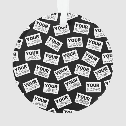 ランダムに配置されたロゴや任意の写真を探す オーナメント (裏面)