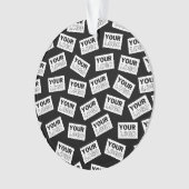 ランダムに配置されたロゴや任意の写真を探す オーナメント (正面)