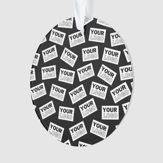 ランダムに配置されたロゴや任意の写真を探す オーナメント (正面)