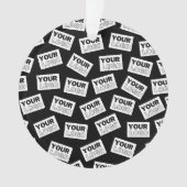 ランダムに配置されたロゴや任意の写真を探す オーナメント (正面)