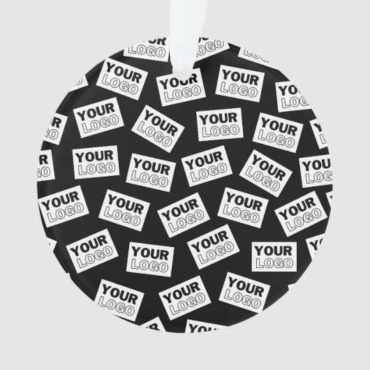 ランダムに配置されたロゴや任意の写真を探す オーナメント (正面)