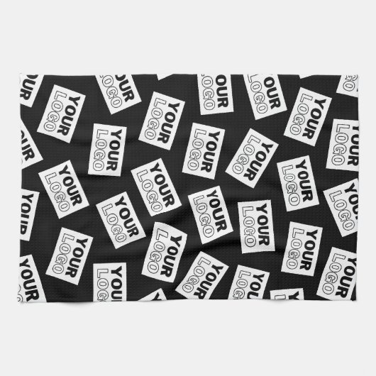 ランダムに配置されたロゴや任意の写真を探す キッチンタオル (横)