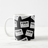 ランダムに配置されたロゴや任意の写真を探す コーヒーマグカップ (左)