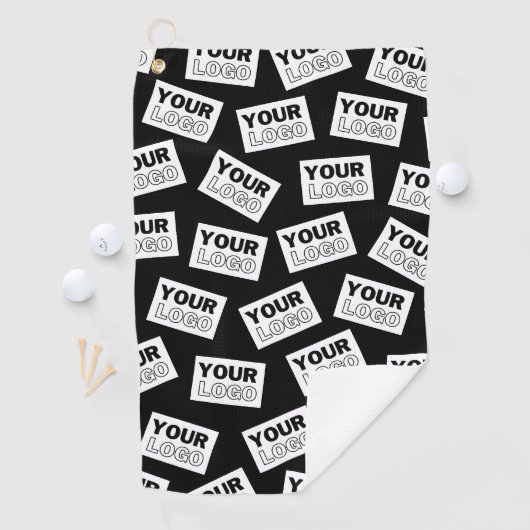 ランダムに配置されたロゴや任意の写真を探す ゴルフタオル (インサイチュ)