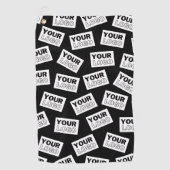 ランダムに配置されたロゴや任意の写真を探す ゴルフタオル (正面)