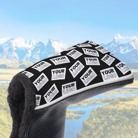 ランダムに配置されたロゴや任意の写真を探す ゴルフヘッドカバー