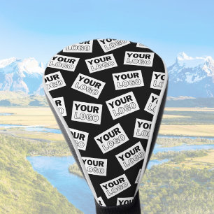 ランダムに配置されたロゴや任意の写真を探す ゴルフヘッドカバー