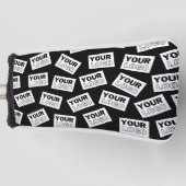 ランダムに配置されたロゴや任意の写真を探す ゴルフヘッドカバー (正面)