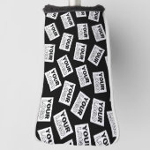 ランダムに配置されたロゴや任意の写真を探す ゴルフヘッドカバー (回転90)