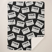 ランダムに配置されたロゴや任意の写真を探す シェルパブランケット (正面)