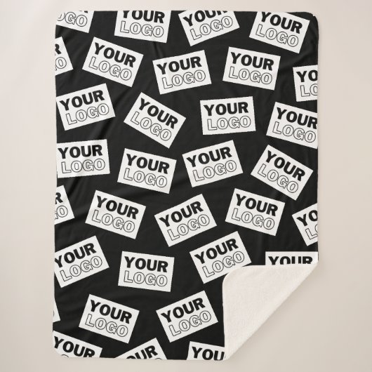 ランダムに配置されたロゴや任意の写真を探す シェルパブランケット (正面)