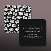 ランダムに配置されたロゴや任意の写真を探す スクエア名刺