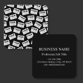 ランダムに配置されたロゴや任意の写真を探す スクエア名刺