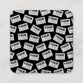 ランダムに配置されたロゴや任意の写真を探す スクエア名刺 (正面)