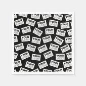 ランダムに配置されたロゴや任意の写真を探す スタンダードカクテルナプキン (正面)