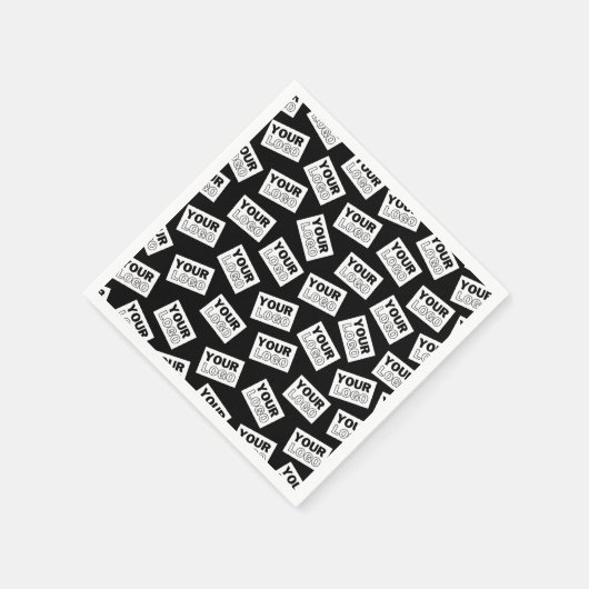 ランダムに配置されたロゴや任意の写真を探す スタンダードカクテルナプキン (角)