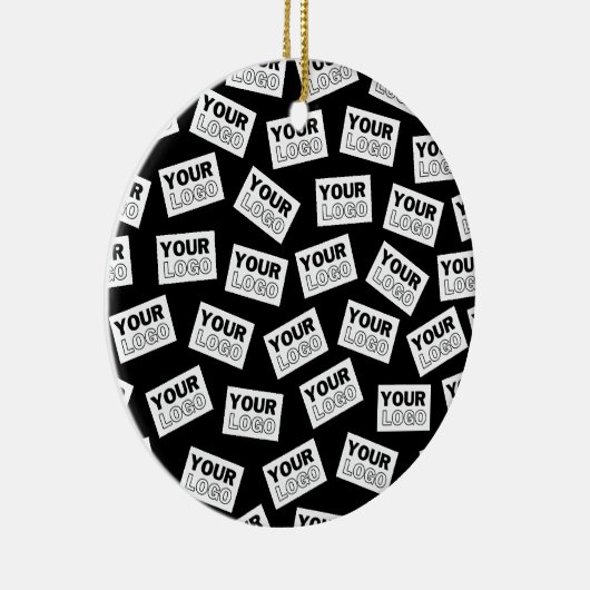 ランダムに配置されたロゴや任意の写真を探す セラミックオーナメント (右)